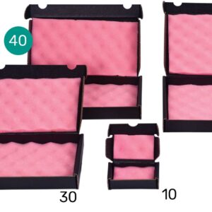 קרטון שחור מוליך ממבלט עם ספוג אנטי סטטי 200X200X40 מ״מ