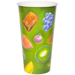 כוסות לשתיה קרה 1000 מ״ל סדרת פירות - 500 כוסות