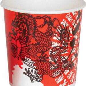 כוסות נייר למרק N1 - 32oz הדפס סיני - 500 כוסות