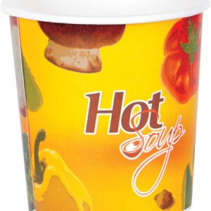 כוסות נייר למרק N1 - 32oz הדפס ירקות - 500 כוסות