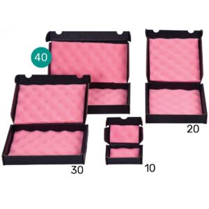 קרטון שחור מוליך ממבלט עם ספוג אנטי סטטי 400X200X40 מ״מ