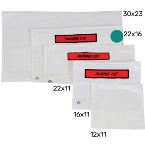 מעטפות Packing List מודפס 22X16 ס״מ - 1000 מעטפות