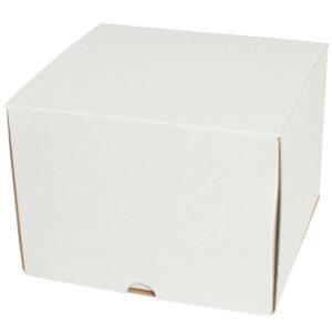 קופסאות קרטון E-FLUT לבן ממבלט 200X200X160 מ״מ